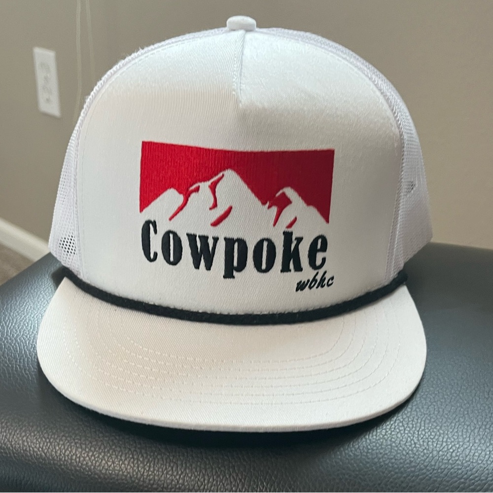Cowpoke White and Red Trucker Cap